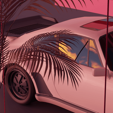 Project P , a 3D art piece on the theme of the letter P and Porsches