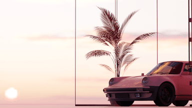Project P , a 3D art piece on the theme of the letter P and Porsches