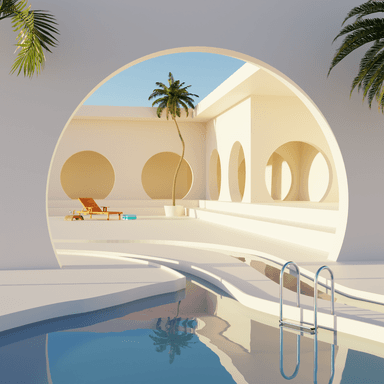 A pool representing liminal spaces